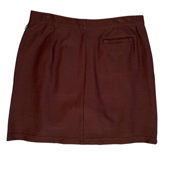 Tail Tech Brown Textured Knit Pull On Golf Skort L - Picture 3 of 4